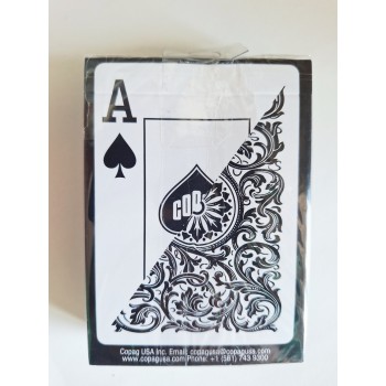 Kosmetinis defektas 1546 Elite Poker size - Jumbo index žaidimo kortos (juodos) Copag 